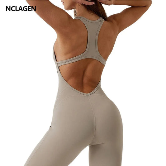 FlexFit Backless Romper: Ultimate Gym Style